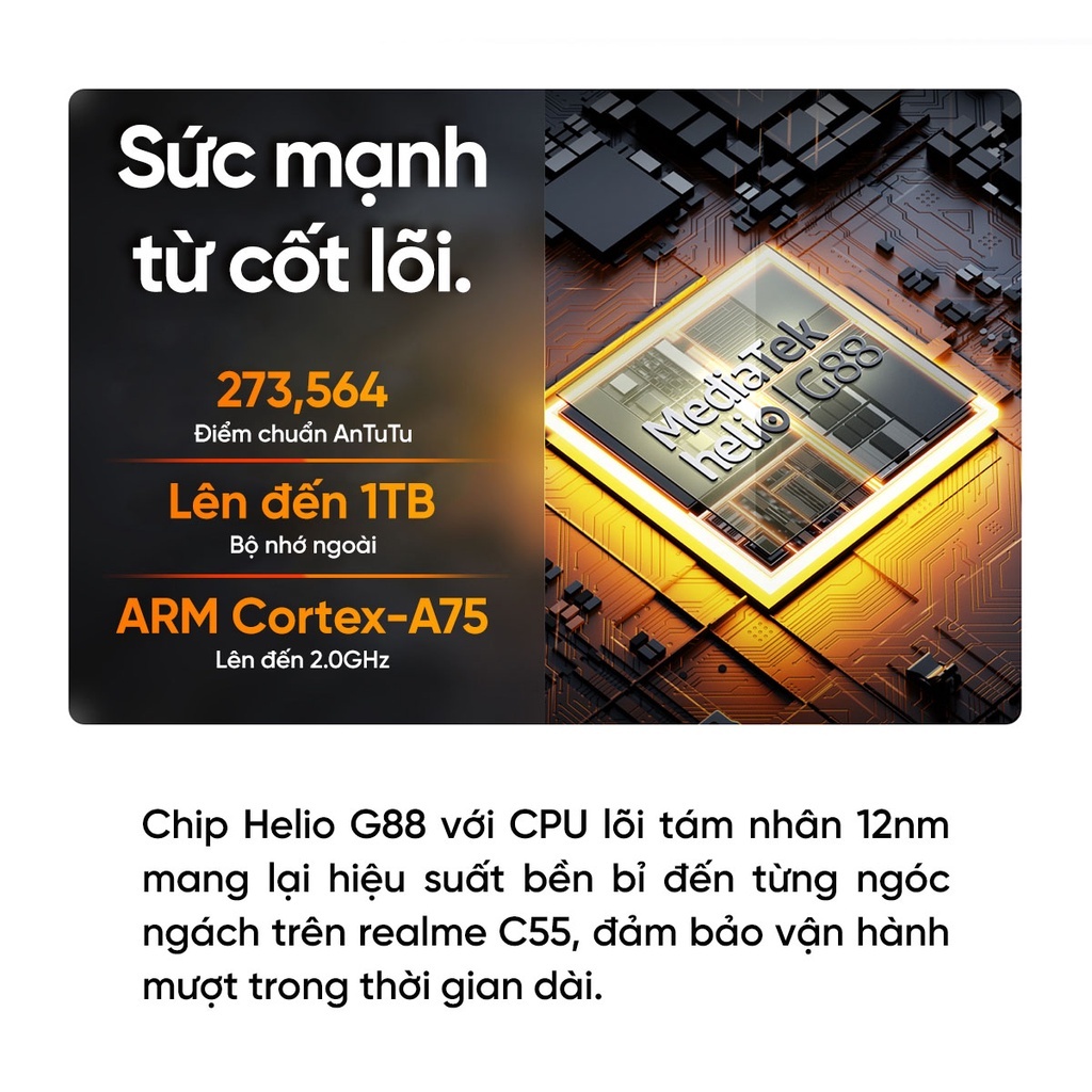 Realme C55 512GB ROM + 16GB RAM Có chức năng Facelock 6.72 MÀN HÌNH IPS LCD * Điện thoại thông minh nhập khẩu mới *