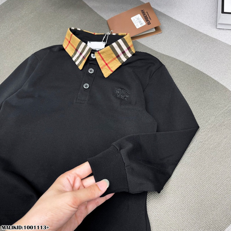 Áo thun dài tay cho bé mix cổ Bb. R chất liệu cotton cao cấp thoải mái__10011