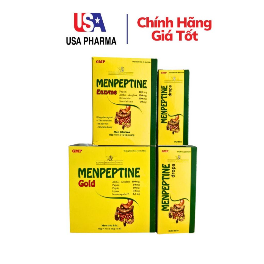 Men Hỗ Trợ Tiêu Hóa Menpeptine ENZYME - DROPS - GOLD