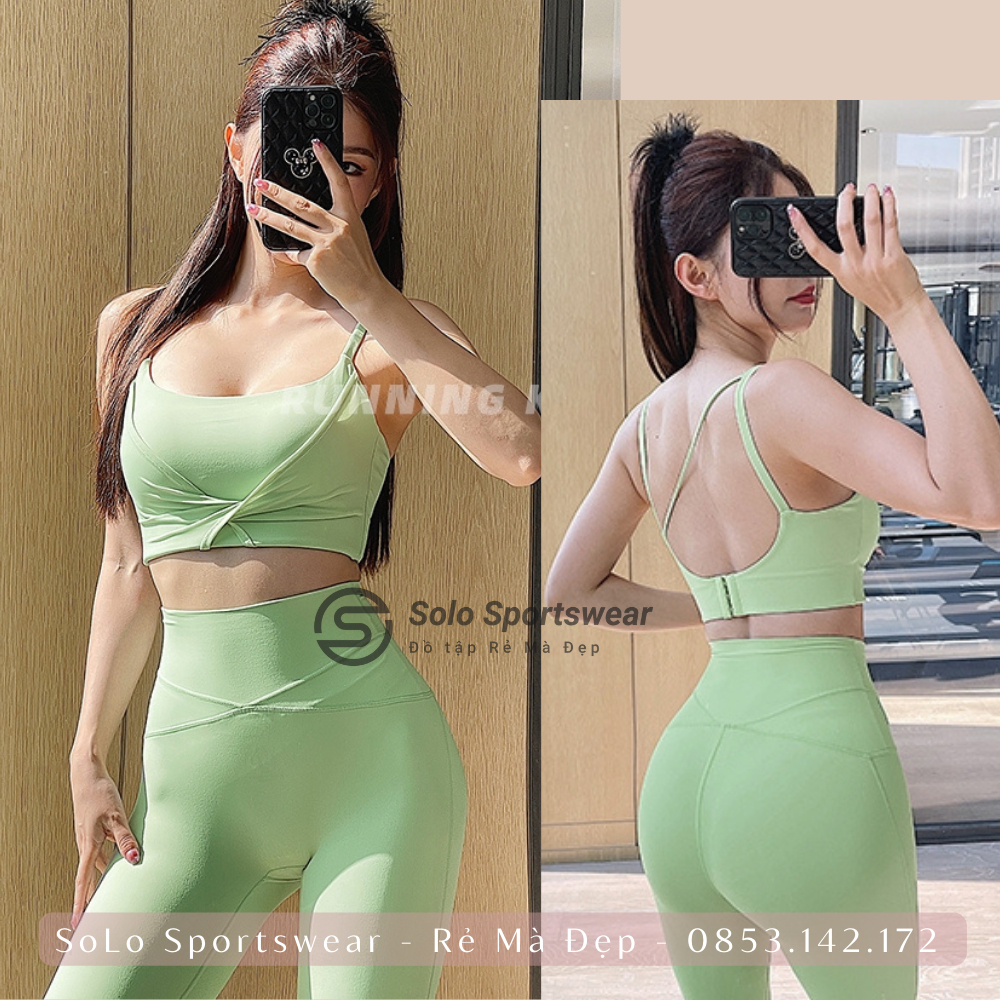Set Đồ Tập Yoga Gym Thể Thao Nữ Áo Bra Có Mút Nâng Ngực Kèm Quần Legging Cạp Lưng Cao Gen Bụng Nâng Mông 305