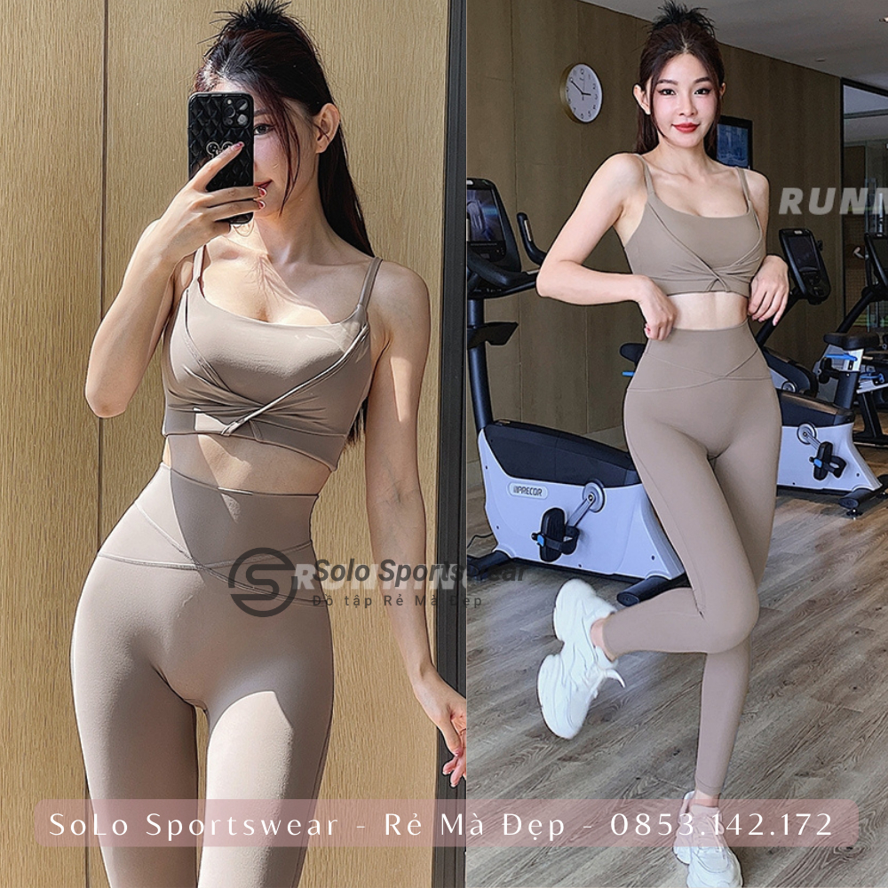 Set Đồ Tập Yoga Gym Thể Thao Nữ Áo Bra Có Mút Nâng Ngực Kèm Quần Legging Cạp Lưng Cao Gen Bụng Nâng Mông 305