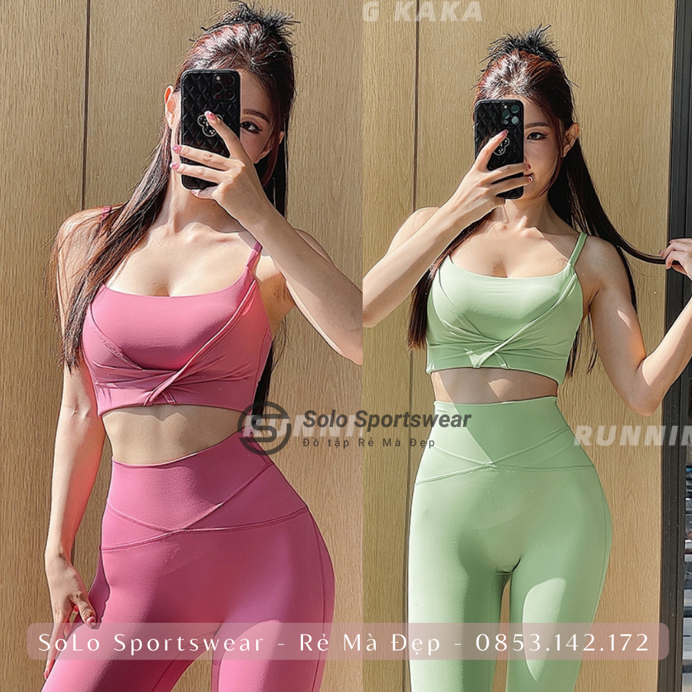 Set Đồ Tập Yoga Gym Thể Thao Nữ Áo Bra Có Mút Nâng Ngực Kèm Quần Legging Cạp Lưng Cao Gen Bụng Nâng Mông 305