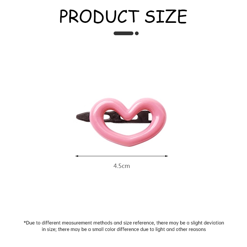 🧚🏻Ganten🧚🏻Kẹp tóc hình trái tim ngọt ngào cài tóc mái nữ tính dễ thương sáng tạo