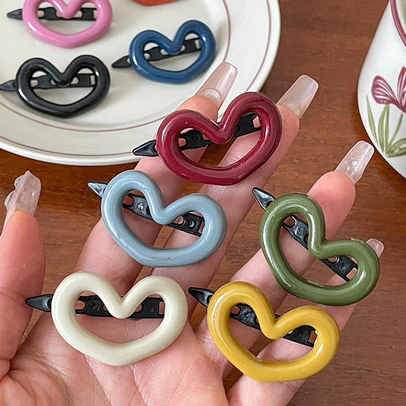 🧚🏻Ganten🧚🏻Kẹp tóc hình trái tim ngọt ngào cài tóc mái nữ tính dễ thương sáng tạo