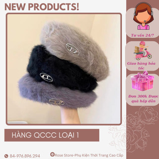 Mũ nồi nữ- mũ beret lông thỏ QCCC có logo