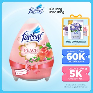 Sáp thơm phòng khử mùi hiệu quả, hình trứng Farcent Hương Đào 170g chính hãng