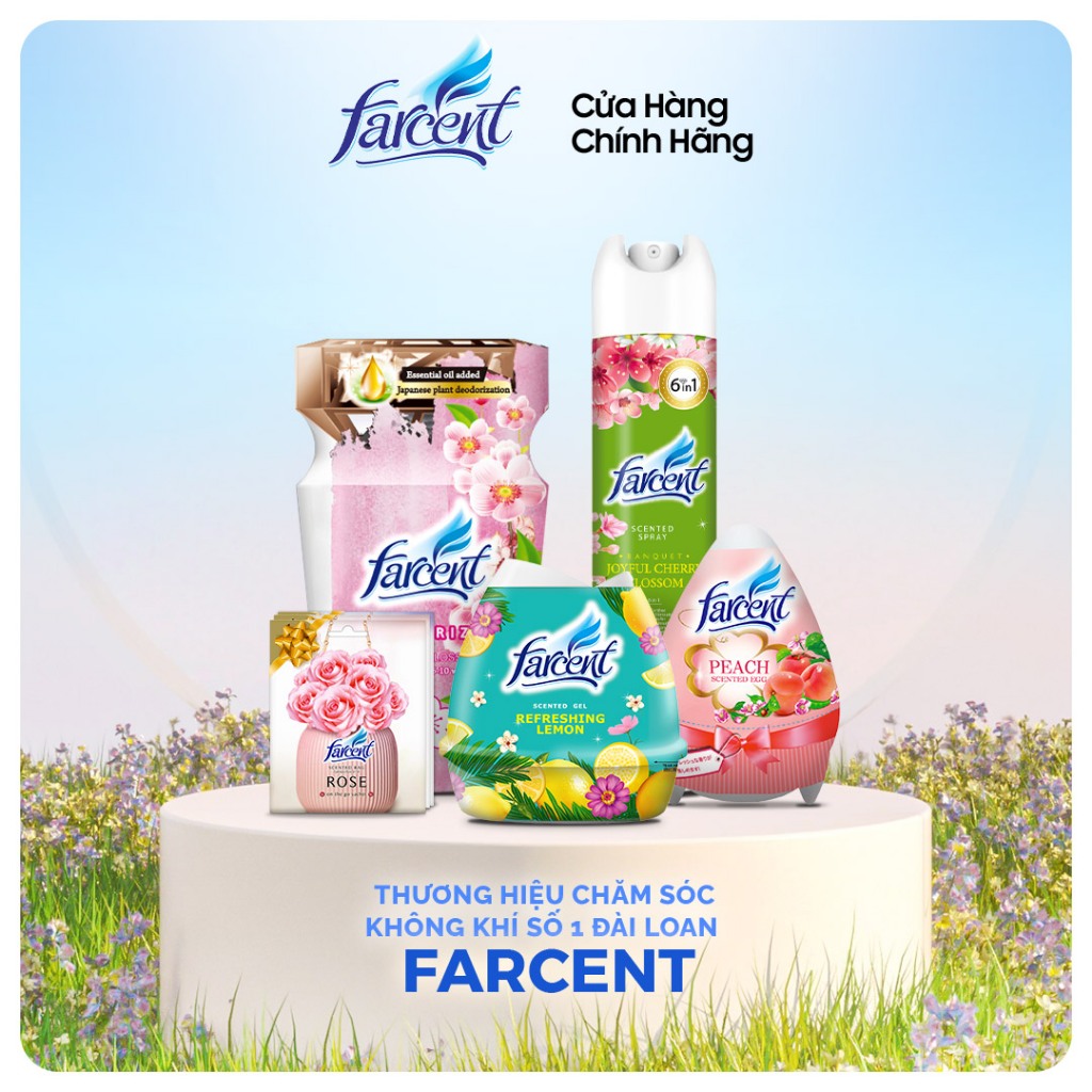 Sáp thơm phòng đuổi muỗi, khử mùi hôi hình trứng Farcent 170g chính hãng - Hương chanh sả chống muỗi
