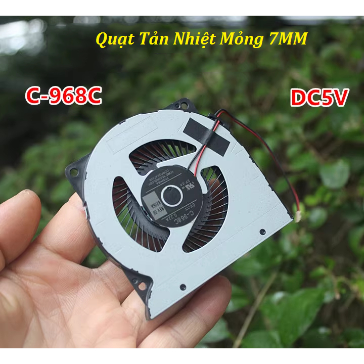 Quạt tản nhiệt laptop 5V 0.22A C-968C Toshiba 7x7x0.7CM Quạt làm mát siêu mỏng 7MM ShopLinhKienM2M