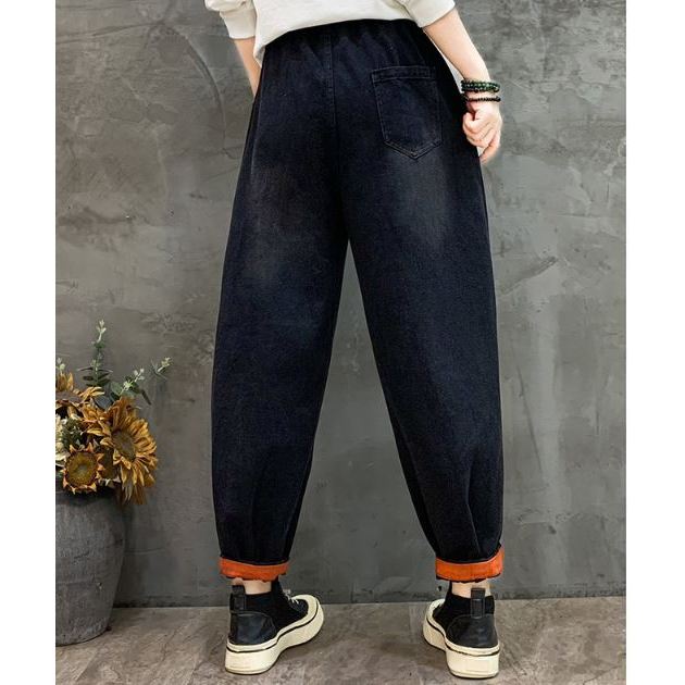 Quần jean nữ thêu hình cô gái kiểu mới đủ size 40-90kg mã MDM07