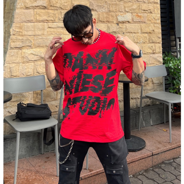 Áo Thun Form Rộng BOLD TEE RED - DAMIESE Cotton 100%