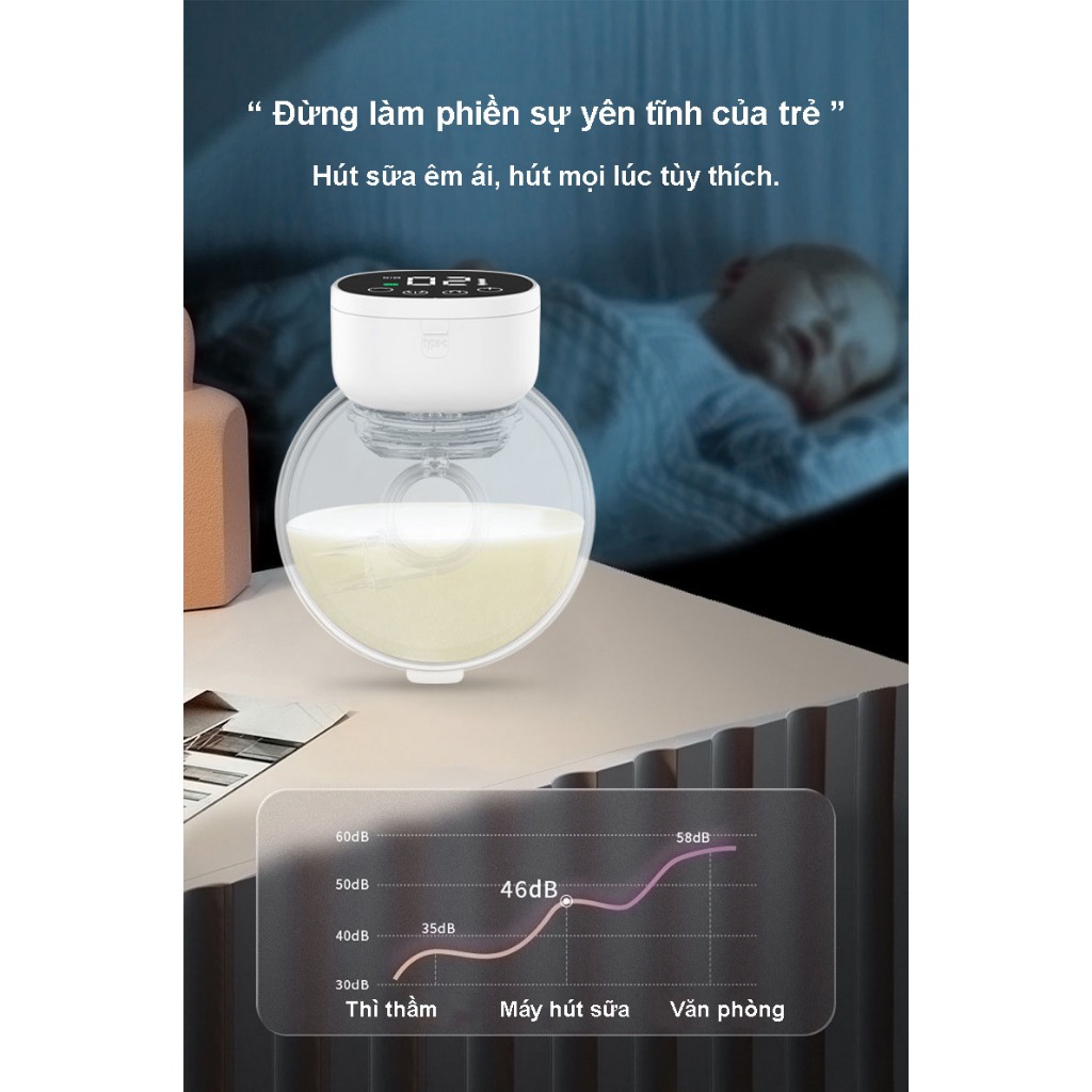 Máy Hút Sữa Không Dây Rảnh Tay Cao Cấp MY-376 Massage Kích Sữa Hút Sữa Thông Minh Êm Ái Bảo Hành Toàn Quốc