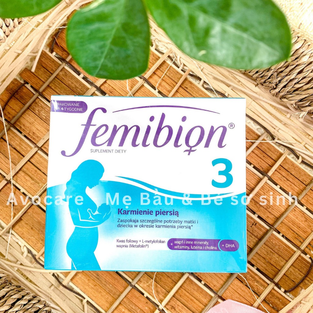 Vitamin tổng hợp cao cấp Femibion 3 cho mẹ sau sinh cho con bú dễ hấp thụ không táo bón