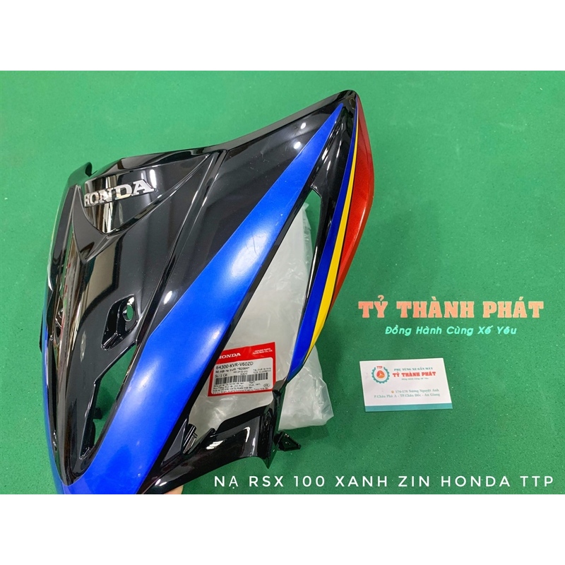 Nạ RSX 100 Đen Bóng tem Xanh B206