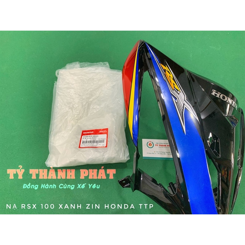 Nạ RSX 100 Đen Bóng tem Xanh B206