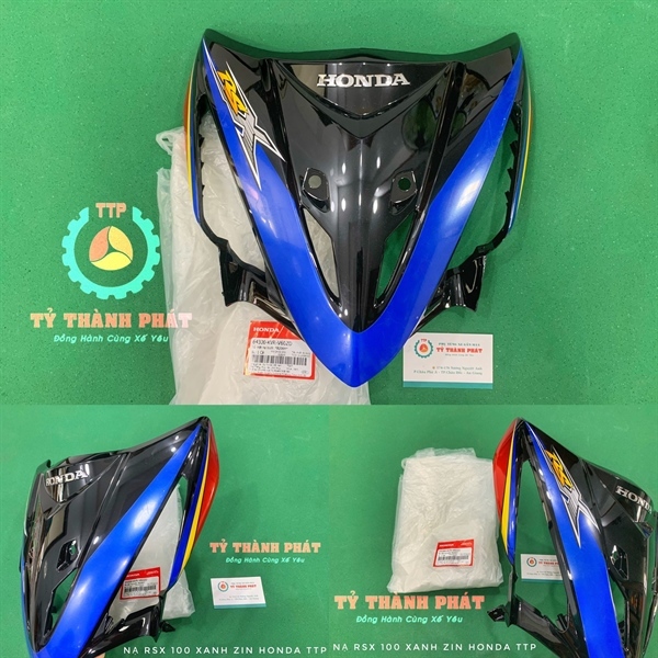 Nạ RSX 100 Đen Bóng tem Xanh B206