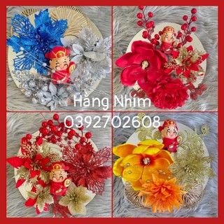 Set đồ trang trí tháp bánh, phụ kiện làm oản tài lộc trưng bày dịp lễ, tết rước may mắn, set làm tháp oản 2024
