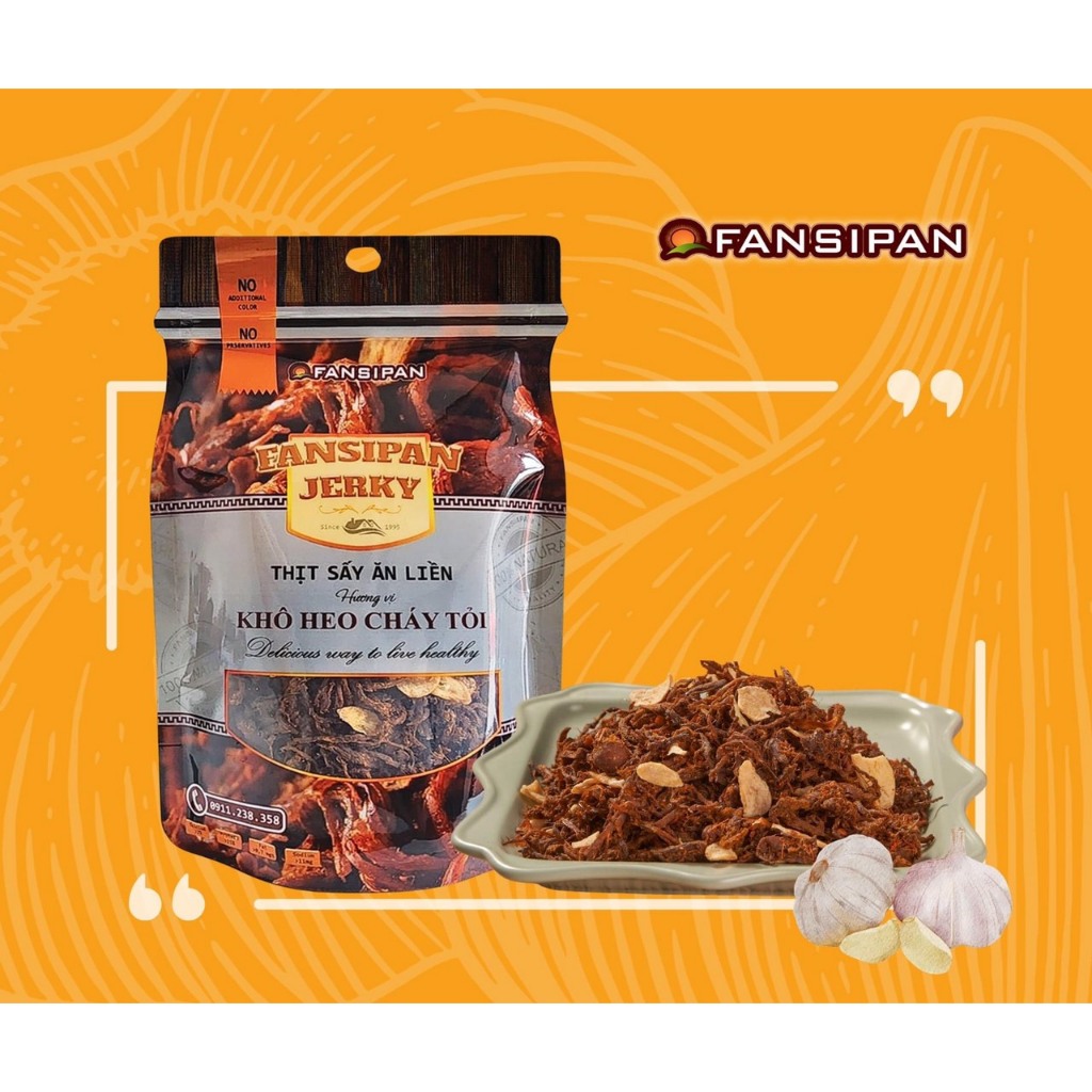 Thịt trâu gác bếp tây bắc Fansipan 35G đặc sản đồ ăn vặt siêu ngon chính hãng giá rẻ, An toàn vệ sinh thực phẩm