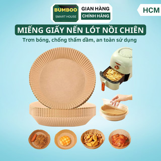 Đĩa giấy nến lót nồi chiên không dầu, giấy nến tròn lót xửng hấp, giấy nến làm bánh - lemarsx