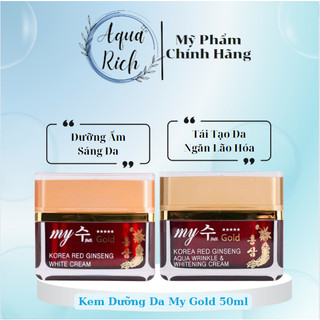 Kem Sâm My Gold Hàn Quốc Mẫu Mới Nhất 50ml [Aqua Wrinkle - White]