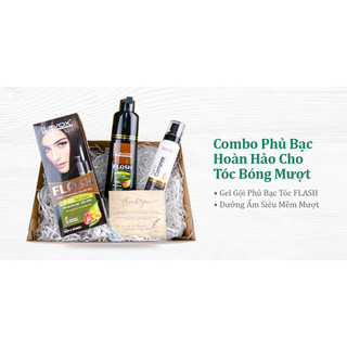 Combo Gel Gội Phủ Tóc Bạc Lavox, Dưỡng Ẩm Siêu Mềm Mượt Tóc Lavox