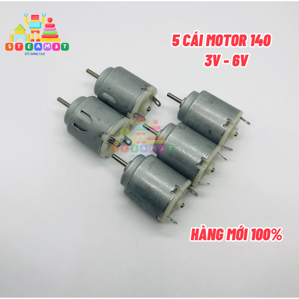 Bộ 5 motor 140 mô tơ mini 3V - 5V - 6V chất lượng cao - LK0006