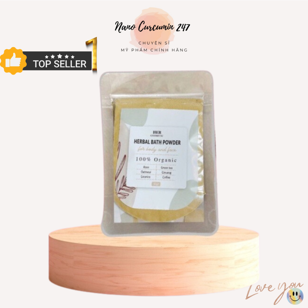 Bột Tắm Trắng Herbal Bath Powder Bột Tắm Dưỡng Trắng Thảo Dược Gói 50gr