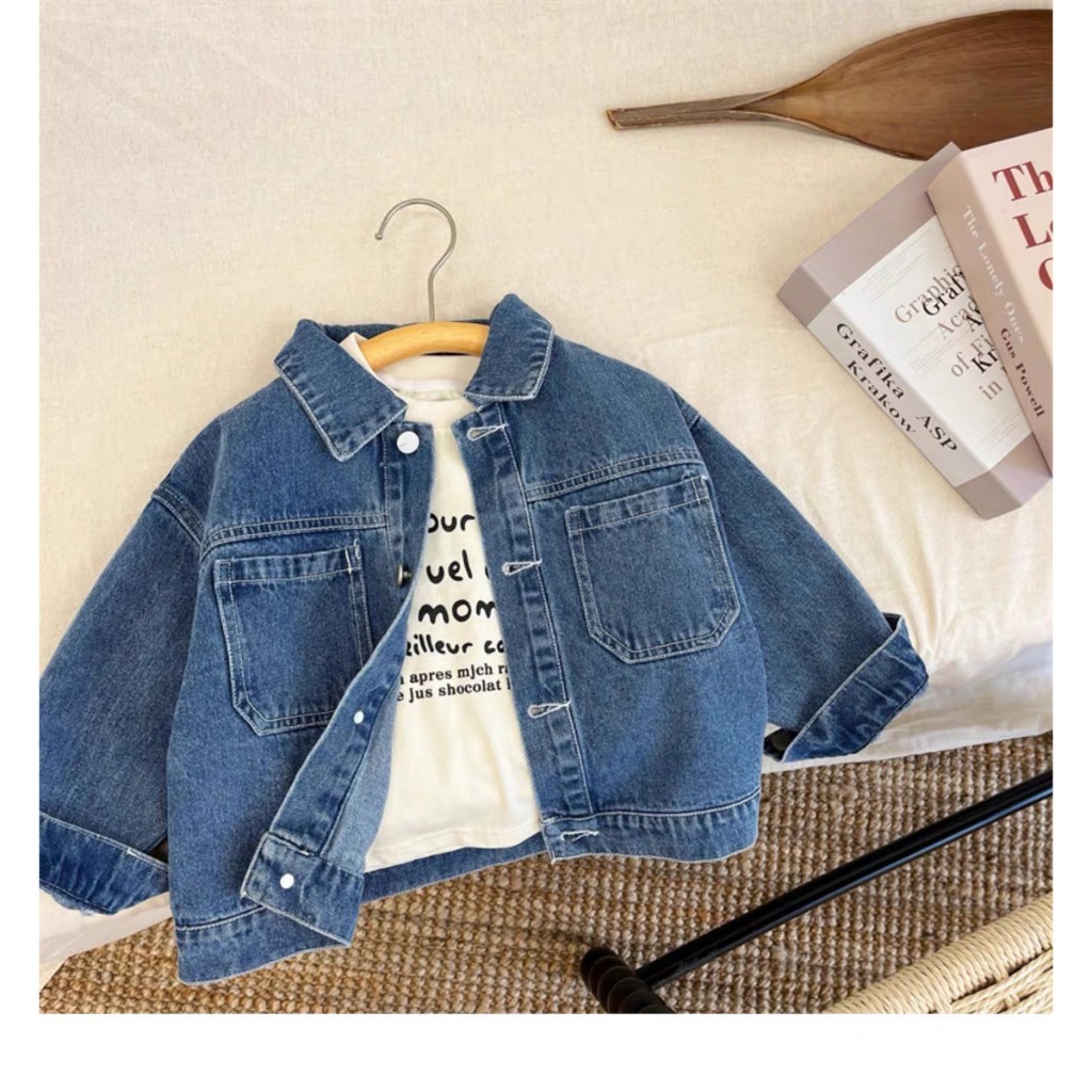 Áo Khoác Kaki Chỉ Nổi Phong Cách Cho Bé Trai Và Bé Gái_T5