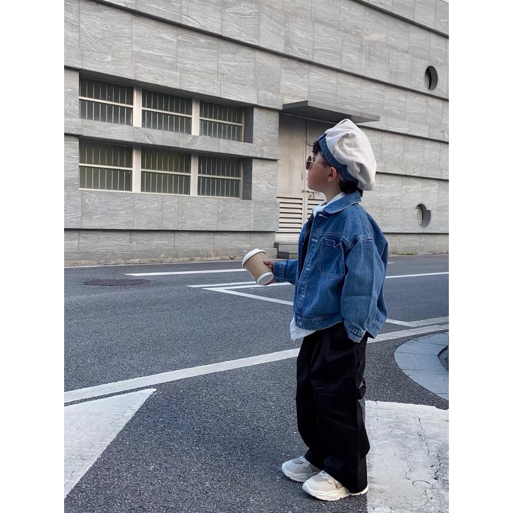 Áo Khoác Kaki Chỉ Nổi Phong Cách Cho Bé Trai Và Bé Gái_T5