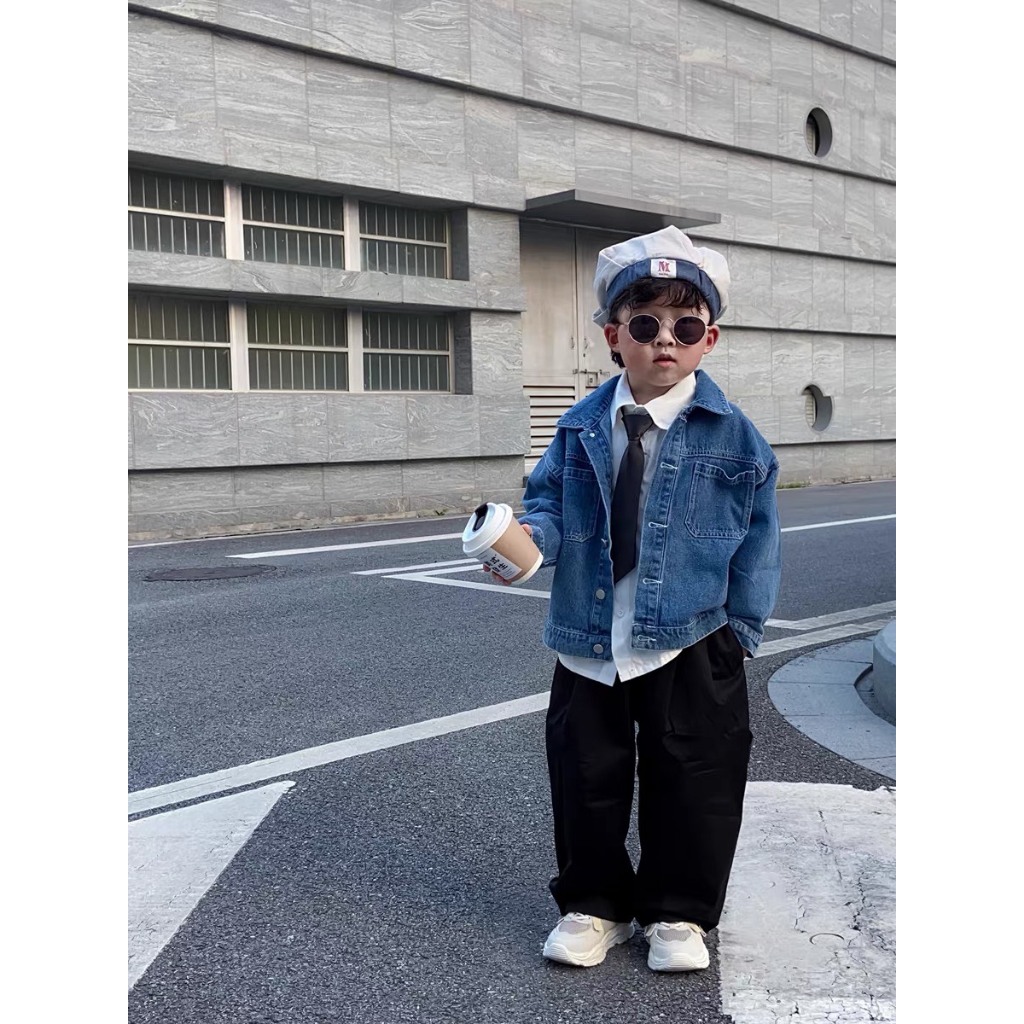 Áo Khoác Kaki Chỉ Nổi Phong Cách Cho Bé Trai Và Bé Gái_T5