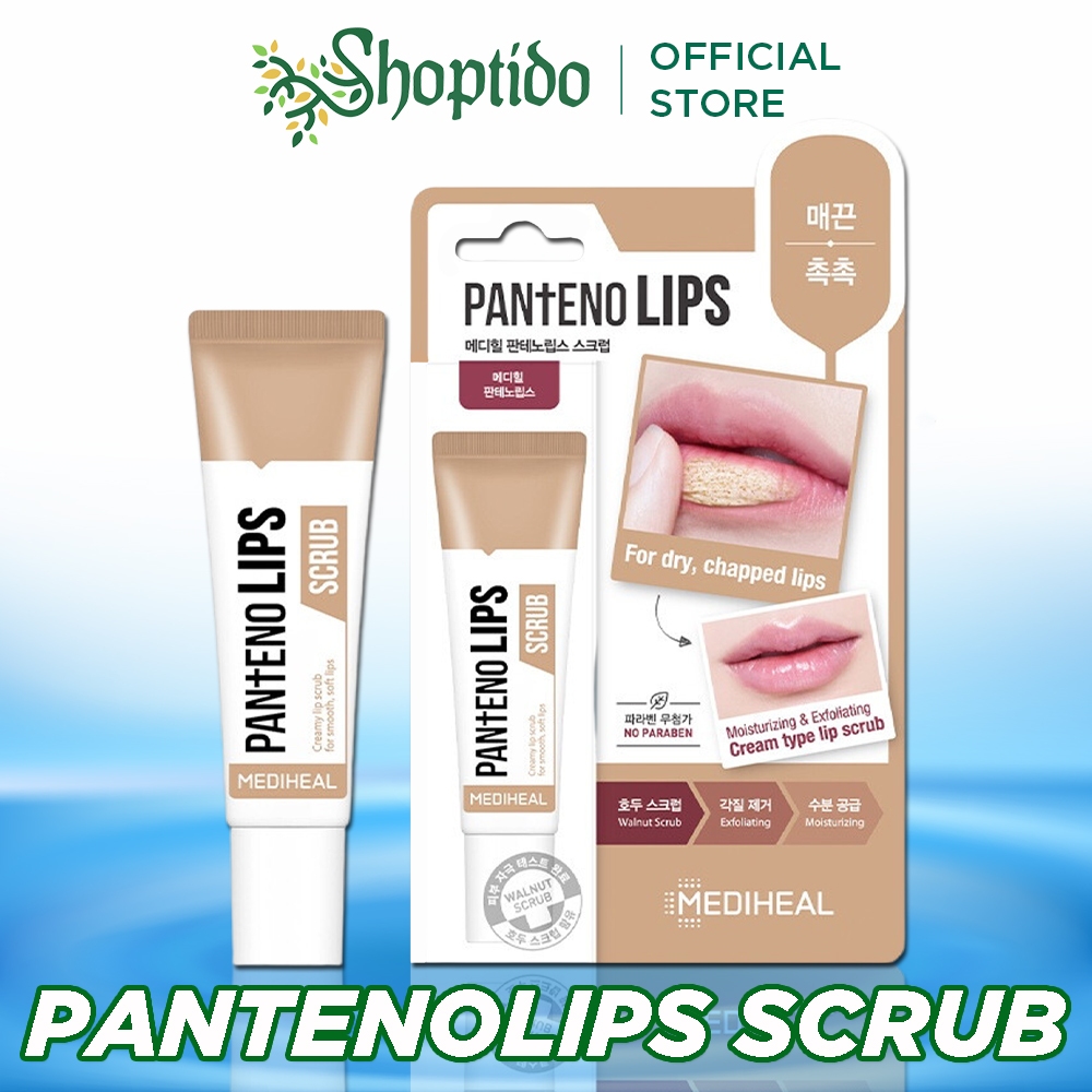 Tẩy tế bào chết môi Mediheal Pantenolips Scrub dưỡng ẩm, mềm mịn môi NPP Shoptido