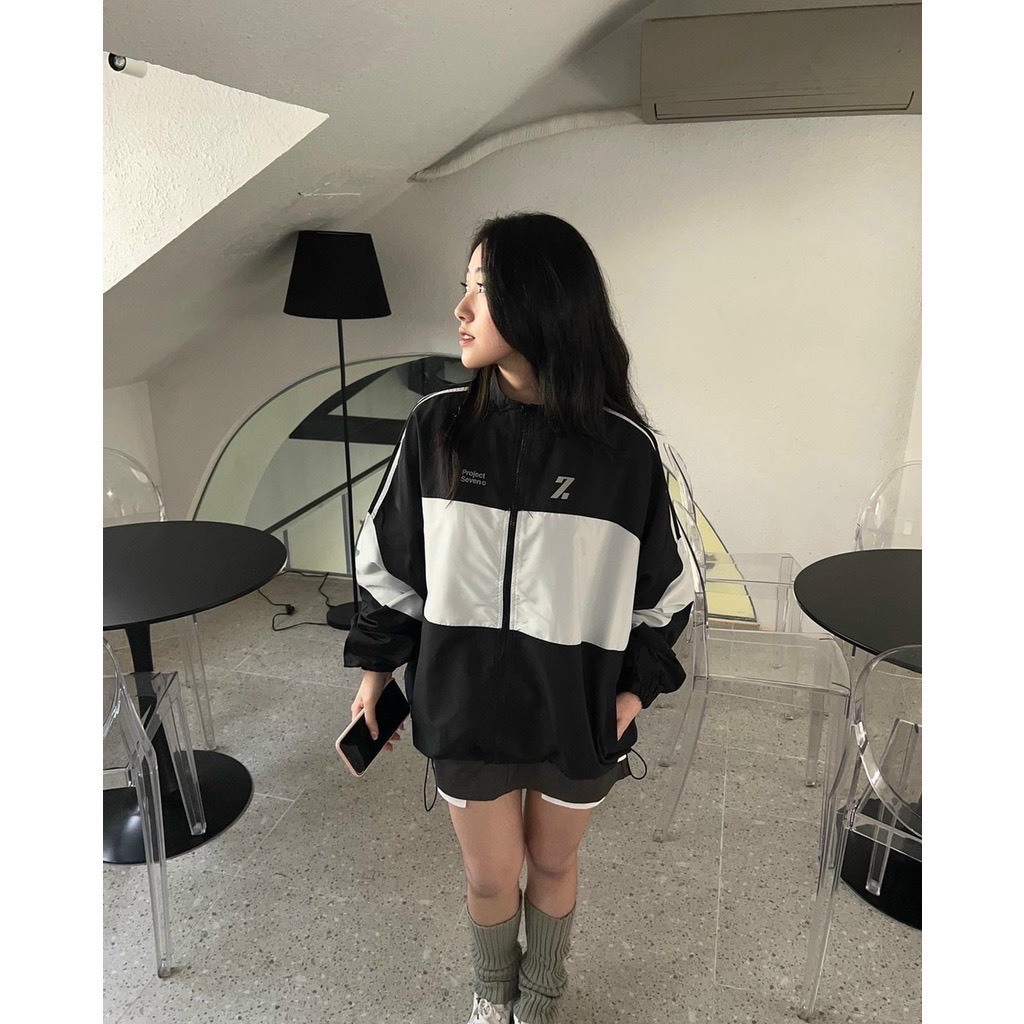 Áo khoác dù, áo gió nam nữ unisex 7ZIA vải dù phối màu phong cách hàn quốc dày dặn xịn xò