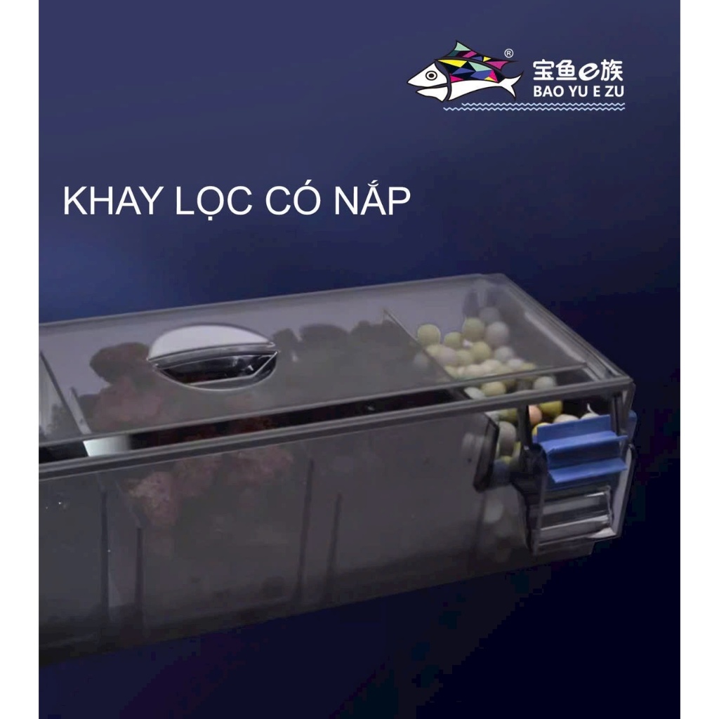 Lọc tràn trên kẹp thành bể cá kèm máy bơm baoyu G-30/G-50/G-60