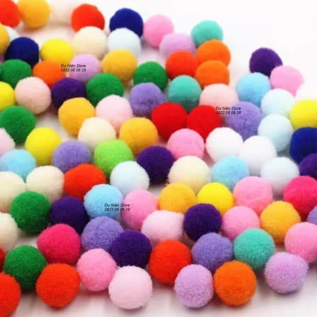 Pom Pom Nhiều Màu Sắc Đủ Size.