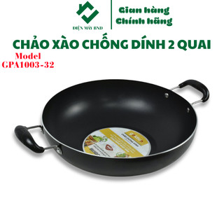 Chảo xào 2 quai Goldsun GPA1003 - Chảo nhôm chống dính sâu lòng dày 2.5mm sử dụng bếp gas bảo hành 12 tháng dienmaybnd