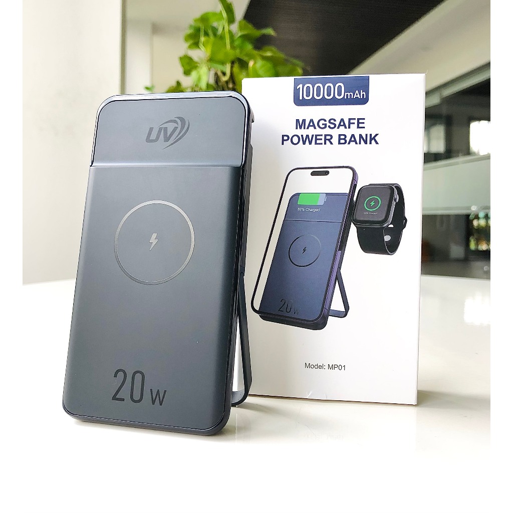 Sạc dự phòng không dây 10000mAh 2 trong 1 cho dế yêu và đồng hồ thông minh nhà Táo