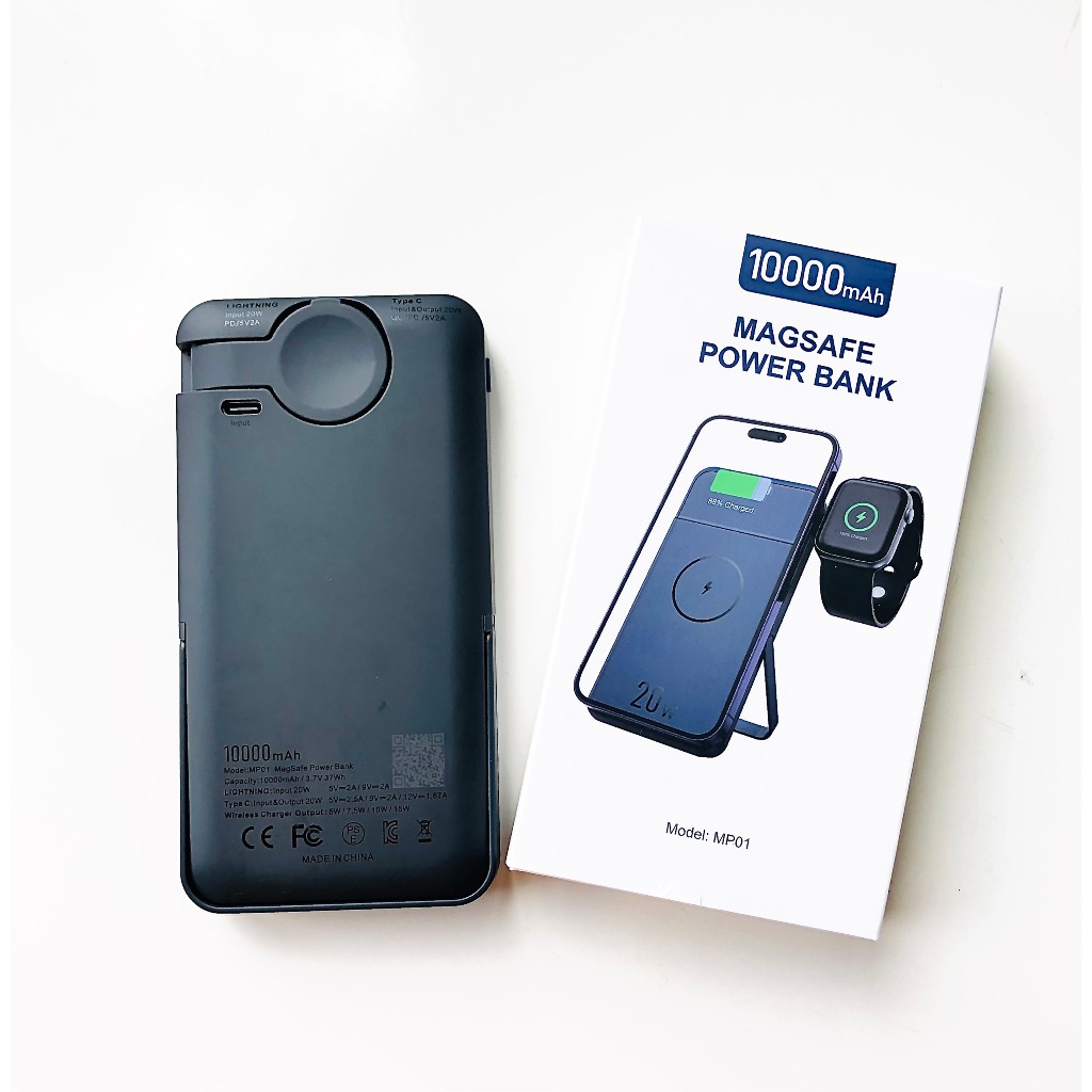 Sạc dự phòng không dây 10000mAh 2 trong 1 cho dế yêu và đồng hồ thông minh nhà Táo