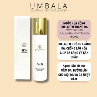 Nước hoa hồng ECOTOP Skin Collagen Whitening Hàn Quốc dưỡng trắng da, dưỡng ẩm, làm sạch sâu 150ml