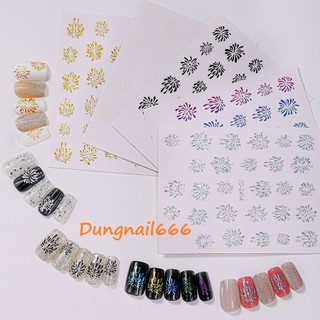Sticker tết,bông hoa, trang trí móng