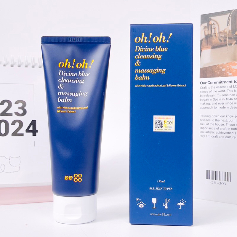 Sáp tẩy trang oh!oh! Divine Blue Cleansing & Massaging Balm 150