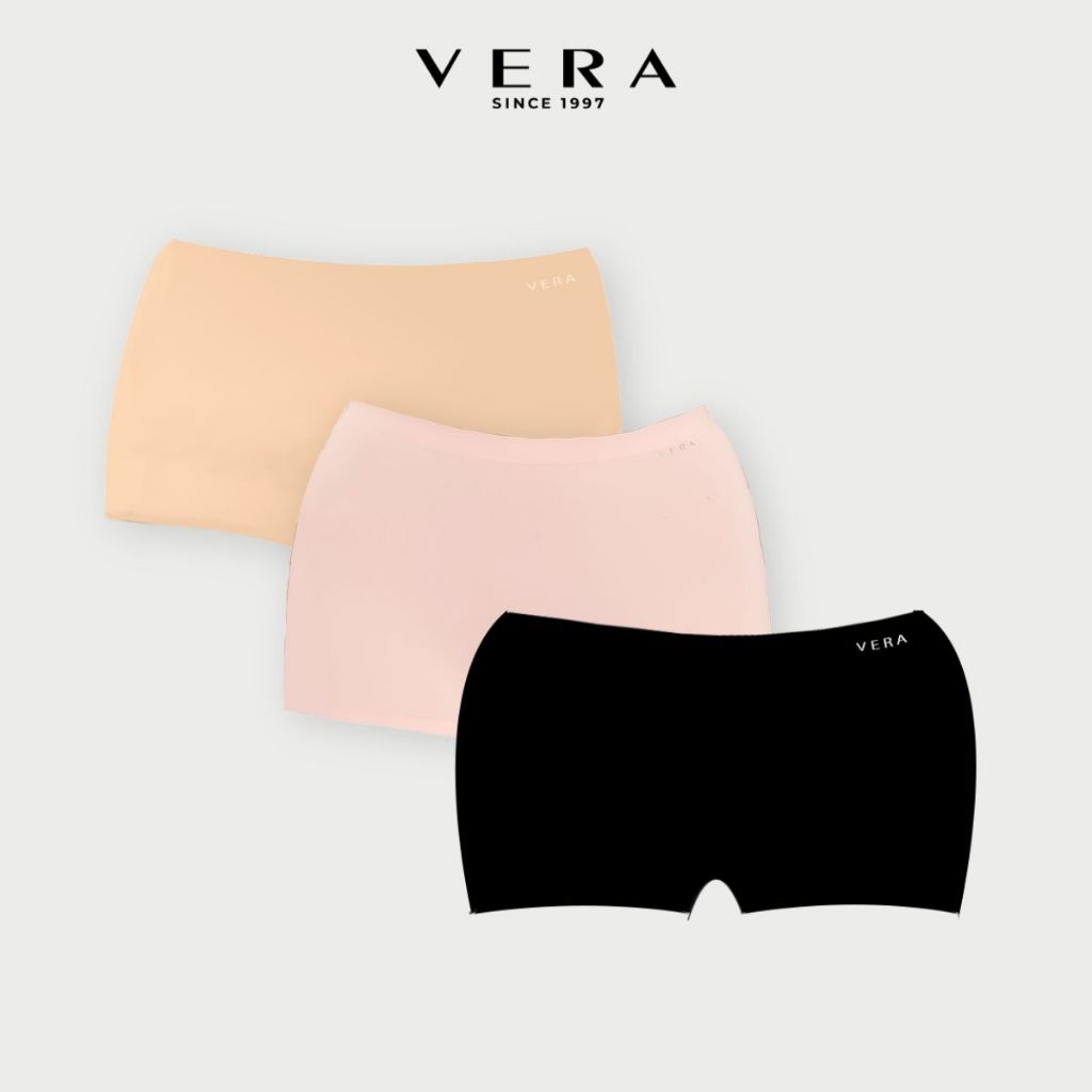 Combo 3 Quần lót nữ đúc su trơn dáng Boyshort VERA seamless chống lộ viền mặc trong váy V0511 [Giao màu ngẫu nhiên]