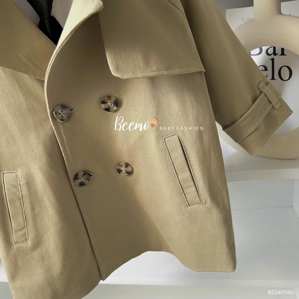 Áo khoác Mangto kaki BEEMO phong cách Hàn Quốc cho bé trai BE109