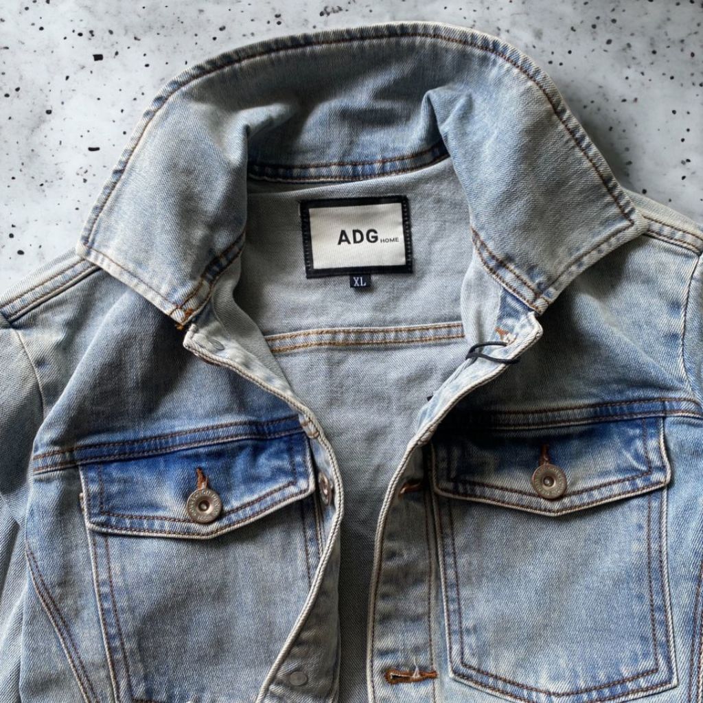 Áo khoác jean cao cấp nam, áo jean nam wash AKJ003635 mẫu mới