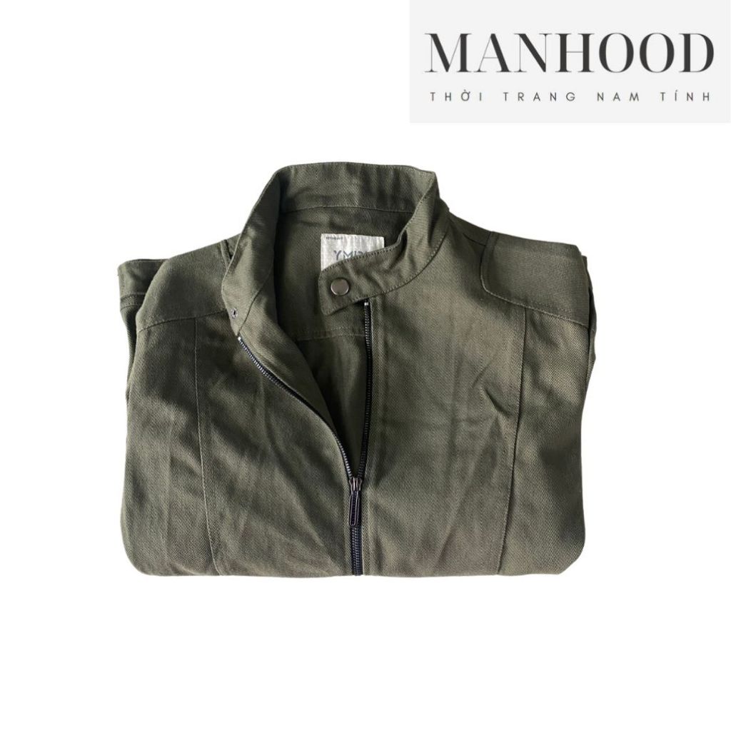 Áo khoác jean màu cổ trụ nam, áo jean nam màu đen, xám, xanh rêu AKJM003638