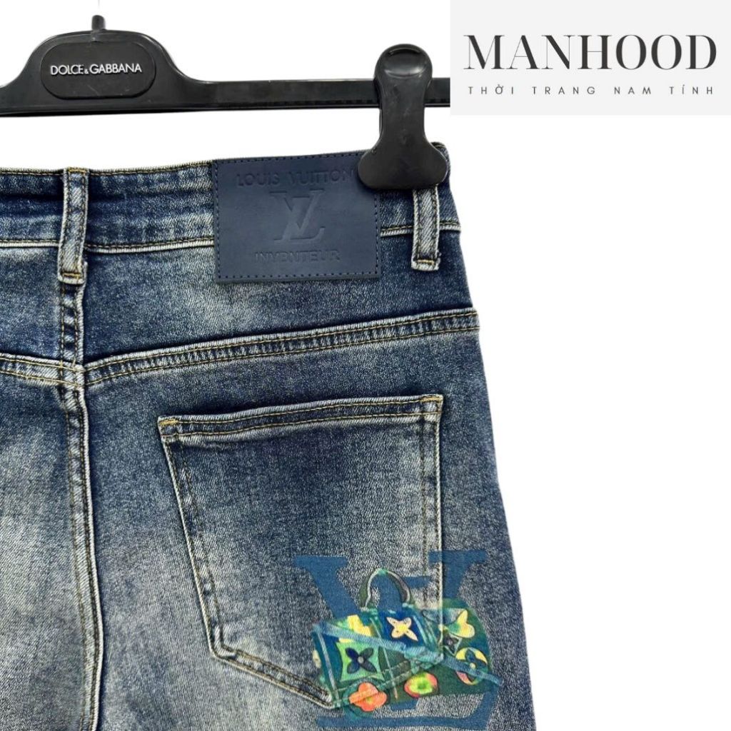 Quần jean nam, quần bò nam denim màu xanh đậm đẹp QJN003639 mẫu mới năm 2023