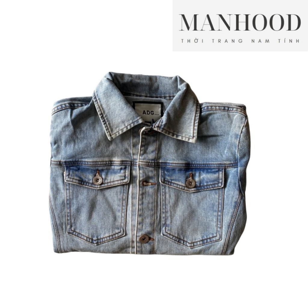 Áo khoác jean cao cấp nam, áo jean nam wash AKJ003635 mẫu mới