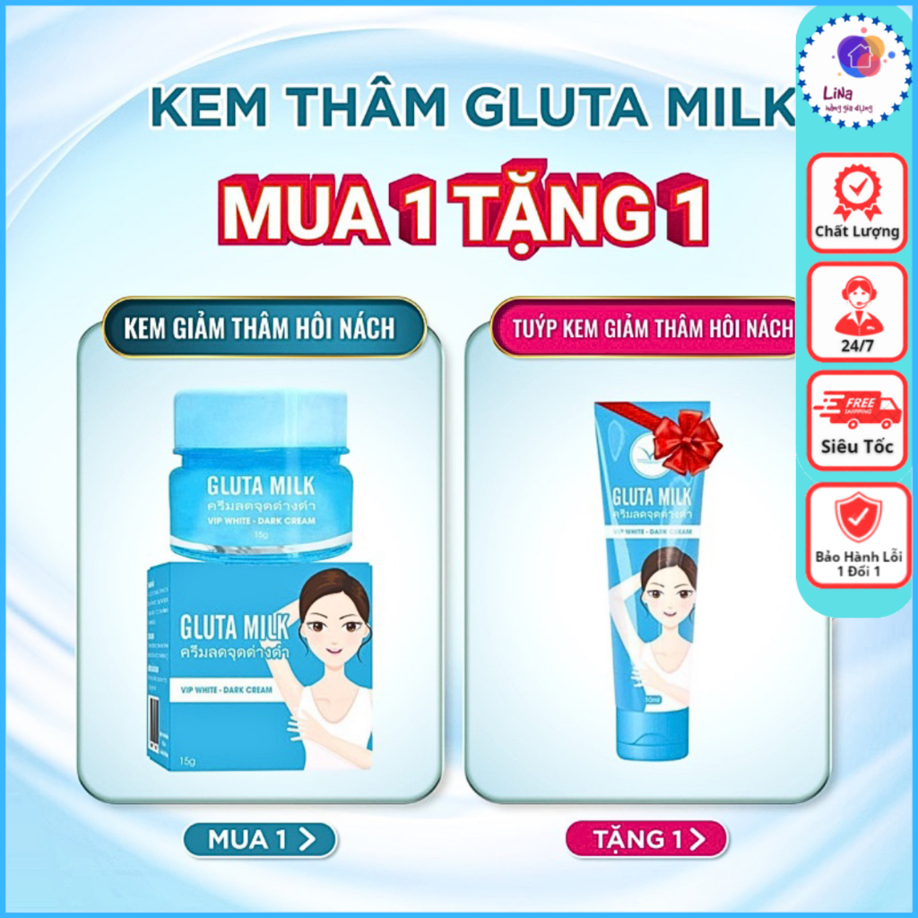 Kem Làm Mờ Thâm Gluta Milk - Mua 1 Hủ Tặng 1 Tuýp Gluta Milk