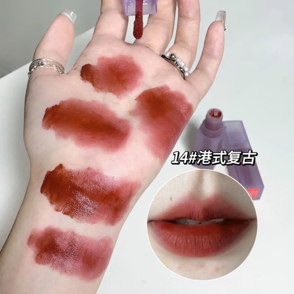 Son Gege Bear vỏ tím mịn như nhung không gây khô môi