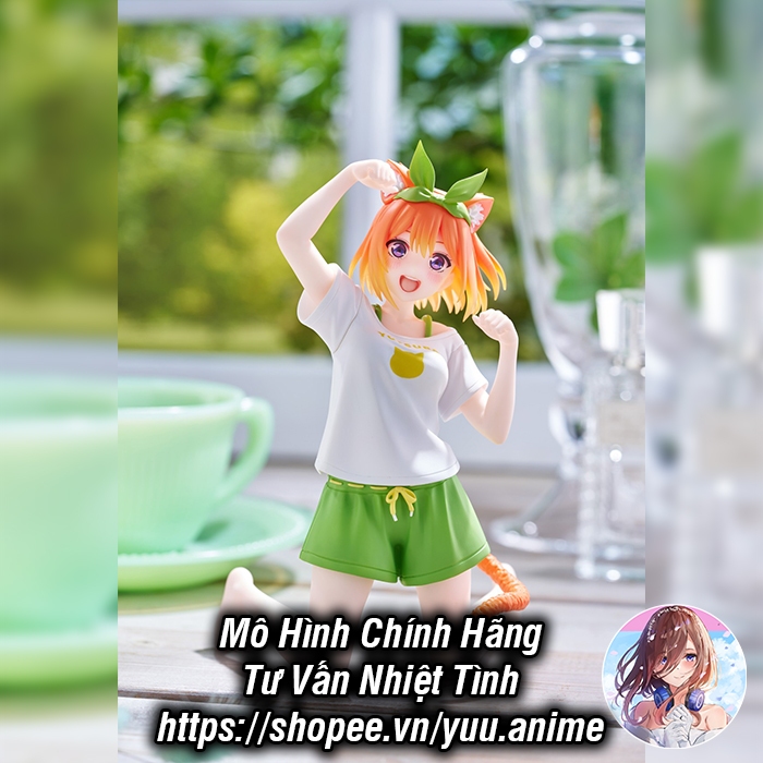 Mô Hình Chính Hãng Nhà Có 5 Nàng Dâu - Nakano Yotsuba - Desktop Cute - Cat Room Wear Ver. (Taito)
