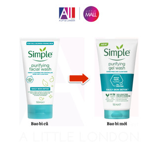 [TOP 1 SHOPEE] Sữa rửa mặt da dầu, mụn Simple Daily Skin Detox Purifying Facial Wash 150ml (Bill Anh)