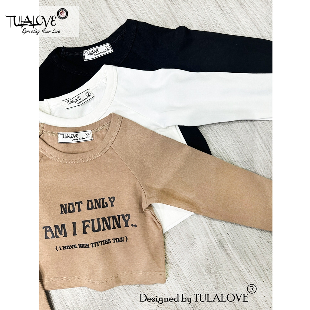 Áo Croptop Dài Tay Hình In Cho Bé Gái Cực Sành Điệu TULALOVE